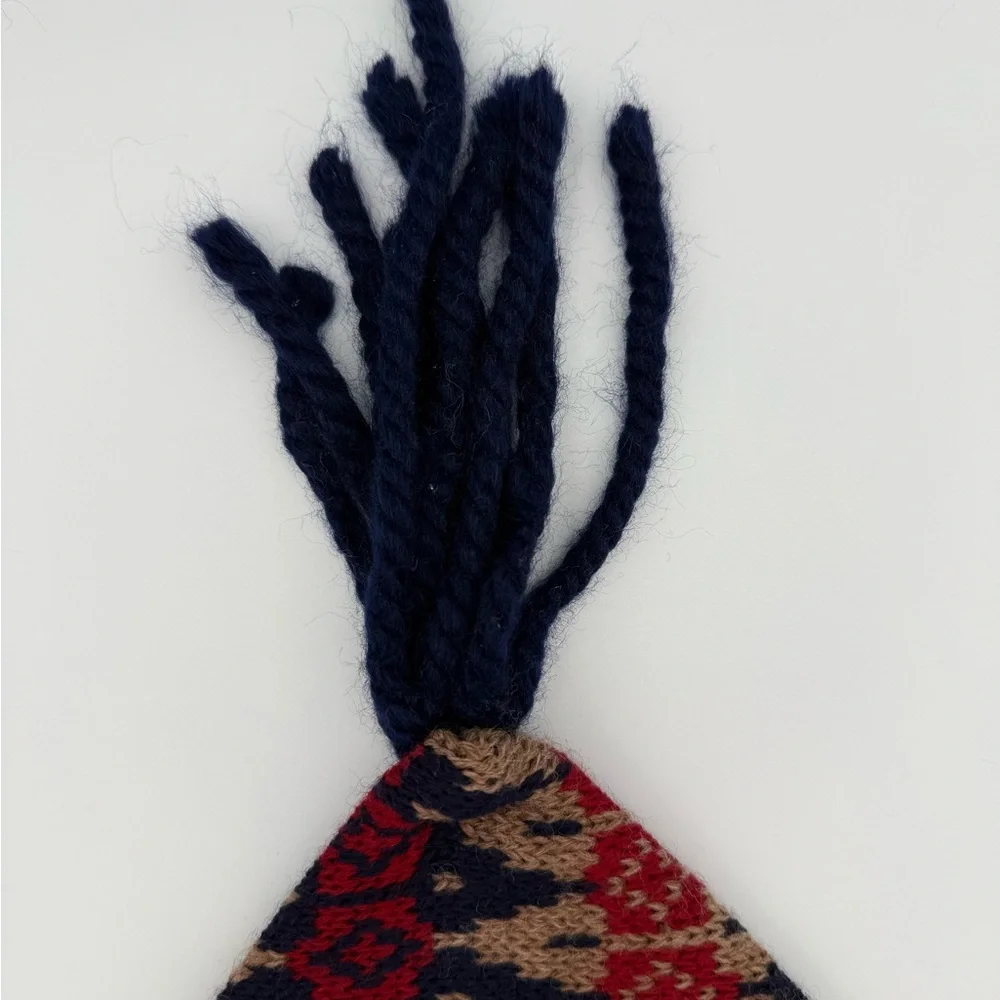 Vintage Handmade Knit Children's Hat | Folk Style | Ages‎ 1-2 | Tassel Top